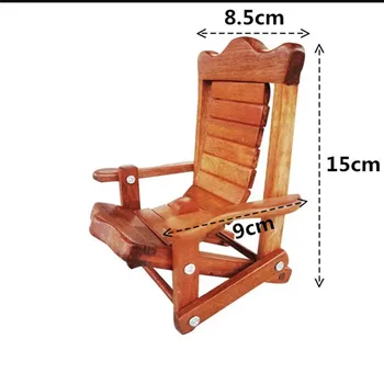 Креативный складной стул-держатель для телефона из грушевого дерева, деревянный держатель для стула, мини-деревянный стул