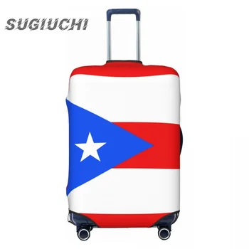 Чехол для багажа с флагом страны Пуэрто-Рико, Аксессуары для путешествий, Эластичный пылезащитный чехол с принтом, сумка-тележка, защитный чехол