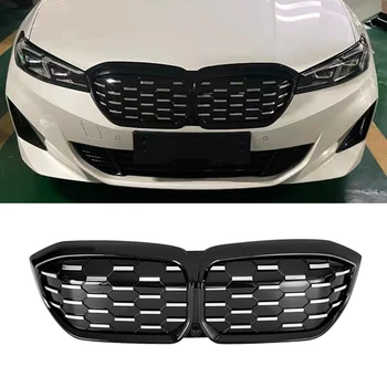 Глянцевая Черная/Серебристая Решетка Переднего бампера Автомобиля для BMW i3 2022 2023 ABS Сменные Решетки Для укладки автомобилей