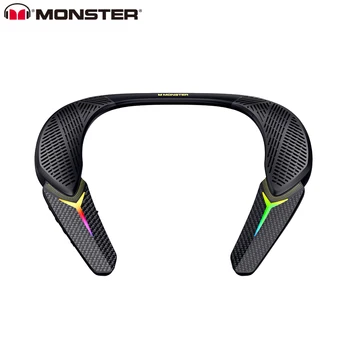 Оригинальный шейный браслет Monster Stinger, Bluetooth-динамик, RGB-динамик, водонепроницаемый IPX5, объемный стереозвук True 3D