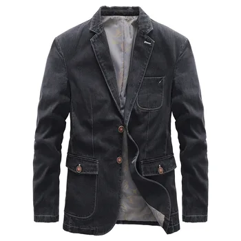 2023 Новая высококачественная куртка, мужской тонкий стиль, красивый тонкий костюм для молодых и средних лет, весенне-осеннее джинсовое пальто S-4XL