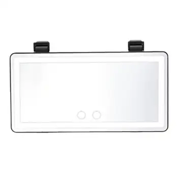 Универсальное автомобильное светодиодное зеркало для макияжа Внутреннее зеркало Сенсорный переключатель Зеркало для макияжа Внутреннее Зеркало автомобиля Аксессуары для укладки