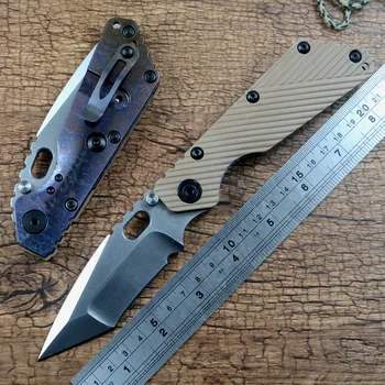 Y-START SMF Tanto D2, Лезвие с камнями, G10, Титановая красочная ручка, Тактический Складной нож для выживания на открытом воздухе с футляром для ножей