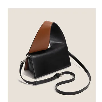 Новая брендовая дизайнерская маленькая сумка через плечо Женская Органайзер Персонализированный Универсальный Широкий плечевой ремень Контрастная ручная сумка через плечо