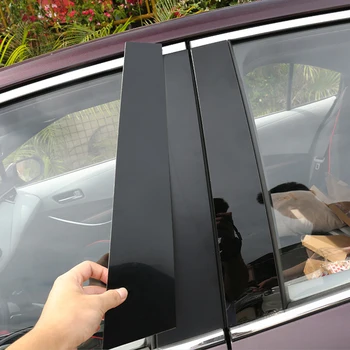 ПК, глянцевая черная наклейка на оконную стойку, автомобильный стайлинг для 2007-2021 Toyota Corolla/Rav4/Corolla Cross