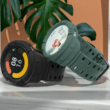 Силиконовый чехол с полным покрытием, защитный ремешок для наручных часов Xiaomi Mi Watch/Цвет 2/S1, Активный ремешок, чехол для браслета, Аксессуары