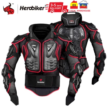Мотоциклетная куртка, защитная куртка для мотокросса, устойчивая к падению, Мотоциклетная броня на все тело, Размер M-5XL, Аксессуары для мотоциклов