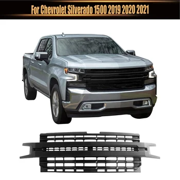 Для Chevrolet Silverado 1500 2019 2020 2021, Детали для модификации автомобиля, Отделка Сеткой, Бампер, Решетка, Гоночные Решетки, Решетка радиатора