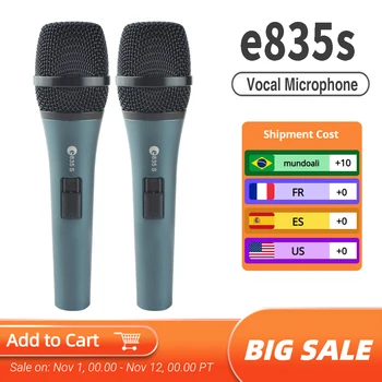 e835s Лучший динамический XLR проводной микрофон Караоке Микрофон Ручной для караоке для сцены для живого вокала Караоке