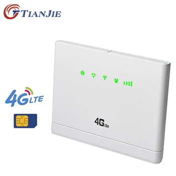 TianJie 4G Wifi Маршрутизатор Cpe Модем Сетевая Антенна 300 Мбит/с Мобильные точки Доступа RJ45 WAN LAN Широкополосный Доступ со Слотом для Sim-карты