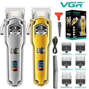 VGR Машинка Для Стрижки волос IPX7 Водонепроницаемый Триммер Для Волос Электрическая Машинка Для Стрижки Беспроводная Профессиональная Регулируемая Машинка для Стрижки волос для Мужчин V-693