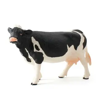 Имитационная модель коровы-быка, Ранчо, дикое животное, однотонный орнамент, модель с ручной росписью, хороший подарок для украшения дома