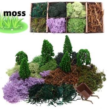 Кукольный Домик Миниатюрное Зеленое растение, украшение Ландшафта, Коврик из Мха и травы, Кукольный домик, зеленый коврик из искусственной травы