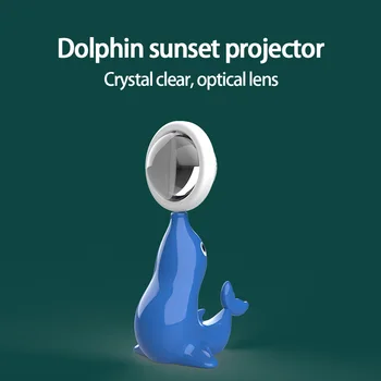 Проекционный светильник Dolphin мощностью 6 Вт Заполняющий свет Проекционный светильник для фотографий Mini Dolphin Sun Never Set Light