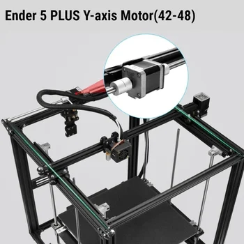 Ender 5 PLUS Двойной вал 48 мм Двигатели по оси Y экструдеры 42-48 шаговый двигатель Для Creality Ender-5 plus запчасти для лазерного 3D принтера с ЧПУ