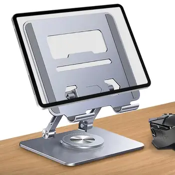 Подставка для ноутбука из алюминиевого сплава, Регулируемый кронштейн для ноутбука, вращающийся на 360 градусов металлический держатель, совместимый со всеми подушечками, кронштейном для планшета