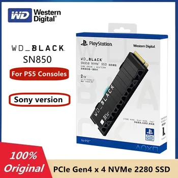 Western Digital WD Черный SN850 2 ТБ 1 ТБ Gen4 NVMe M.2 2280 SSD Игровой Накопитель Sony Версии Для Консолей PS5 Твердотельный накопитель 7000 МБ