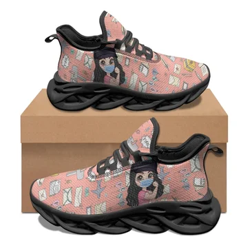 Новая дизайнерская повседневная обувь для девочек-почтальонов с героями мультфильмов, Летняя уличная дышащая обувь для ходьбы, нескользящие амортизирующие кроссовки 2023