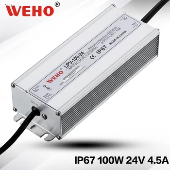 (LPV-100) 12 В 8.5A/24 В 4.5A светодиодный драйвер 12 В 24 В 100 Вт Водонепроницаемый светодиодный источник питания 2 Размера