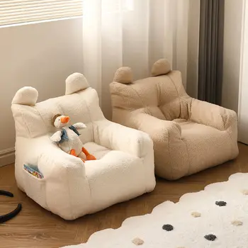 Детский диван Lazy INS, Мини-сумка, бархатное повседневное сиденье из ягненка, Мультяшный Детский диван, татами для чтения, детская мебель