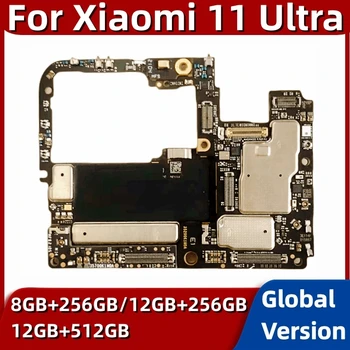 Модуль печатной платы материнской платы 256 ГБ 512 ГБ для Xiaomi Mi 11 Ultra MainBoard MB Оригинальное глобальное программное обеспечение