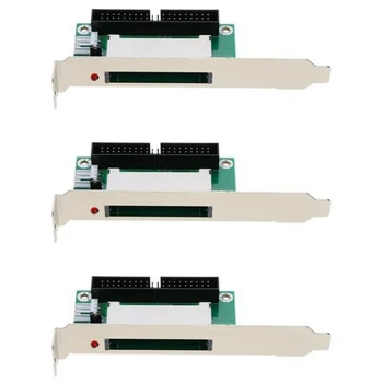 3X 40-Pin Cf Compact Flash Card To 3.5 Ide Конвертер Адаптер Pci Кронштейн Задняя панель