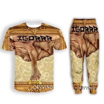 Igorrr Rock Повседневная футболка с 3D принтом + Штаны, Штаны для бега, Костюм, Одежда, Женские/Мужские комплекты для женщин/Мужчин
