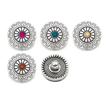 Цветок w421 3D 18 мм 20 мм металлическая кнопка-защелка для браслета, ожерелья, сменные ювелирные изделия, женские аксессуары