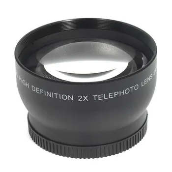 универсальный объектив Телеконвертера 52 мм 2.0X, Телеобъектив с многослойным Покрытием, Аксессуар для Зеркальных камер с крупным планом