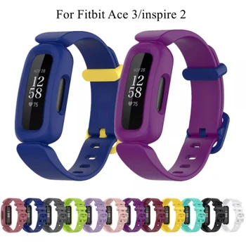 Ремешок Для Детских Смарт-часов Fitbit Ace 3, Ремешок Для Классических Браслетов Fitbit Inspire 2, Сменный Мягкий Силиконовый Браслет