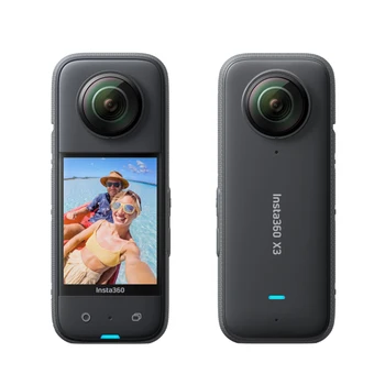 Insta360 X3 - водонепроницаемая спортивная камера 360 градусов с датчиком 1/2 дюйма, стабильная съемка, сенсорный экран 2,29 дюйма, прямая трансляция.