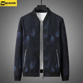 Весенне-осенняя деловая мужская куртка, мягкая ветрозащитная бейсбольная куртка, Камуфляжная куртка, мужская брендовая модная одежда, мужское пальто