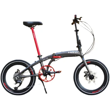 Бренд HITO, классический 20-дюймовый складной велосипед из алюминиевого сплава, 9 скоростей, ультралегкий портативный маленький велосипед для взрослых мужчин и женщин