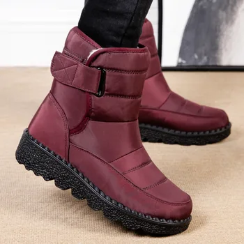 Женские ботинки, Новинка 2023 года, Женская обувь на платформе, женские Модные Уличные Утепленные Ботильоны, Хлопковые женские зимние походные ботинки