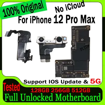 Оригинальная Разблокированная Чистая материнская плата Icloud для iPhone 12 Pro Max Поддержка материнской платы Обновление логической платы 100% Протестированная рабочая пластина