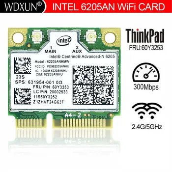 Intel 6205AN Centrino Advanced-N 6205 62205ANHMW FRU 60Y3253 300M 5G WiFi Беспроводная Сетевая карта для Thinkpad x220 x230 L420 L520