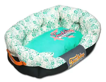 Роскошная Прямоугольная Дизайнерская Кровать для Собак Округлой Формы с Цветочным Рисунком в изобилии