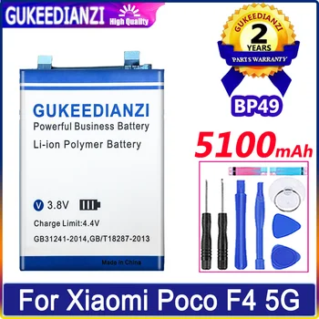 Новый Аккумулятор Bateria 5100 мАч Batterie BP49 для мобильного Телефона Redmi K40S Для Xiao mi Poco F4 5G Сменный Аккумулятор Высокой Емкости
