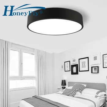 HoneyFly Ультратонкая Светодиодная Лампа 5 см, Круглая Потолочная Лампа Для Спальни, Современная Контрактная Гостиная, Креативный Скандинавский Кабинет