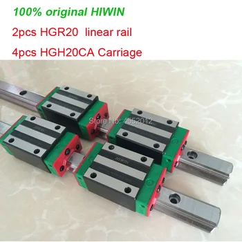 линейная направляющая 2шт 100% Оригинал HIWIN HGR20 - 200 250 300 350 400 мм + каретка 4шт HGH20CA/HGW20CA