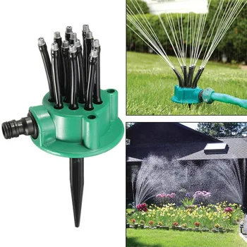 Садовый Разбрызгиватель, разбрызгиватель для травы, автоматический разбрызгиватель с несколькими головками на 360 градусов для инструментов для полива сада