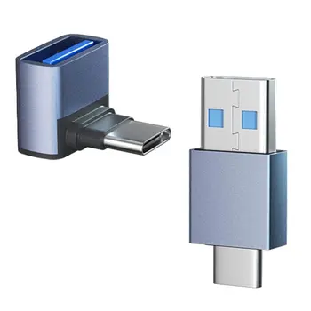 Адаптер USB-C Male to Usb-A Male Otg Адаптер C Male To A Male 3D-преобразователь локтя для зарядки и передачи данных