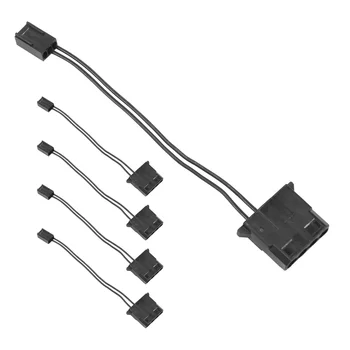 5 шт. IDE к 3-контактному кабелю питания вентилятора, вилка Molex D, кабель питания к 3-контактному разъему для охлаждения компьютера, кабель для преобразования
