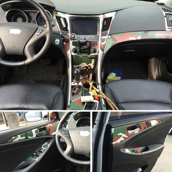 Автомобильный Стайлинг 3D/5D из углеродного волокна, Внутренняя Центральная консоль, изменение цвета, литье, наклейки Для Hyundai sonata 8 2011-2014