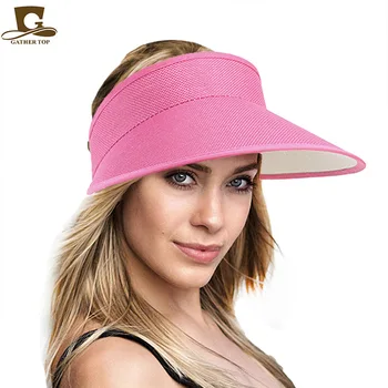 Женская пустая верхняя солнцезащитная шляпа модный летний стиль конопляная кепка Пластиковый солнцезащитный козырек