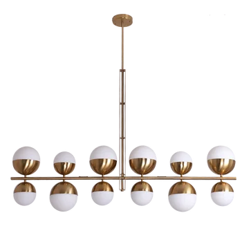 Скандинавские Подвесные Светильники с золотым стеклянным Шаром, Современная Простота, Подвесные длинные светильники для внутреннего кафе-бара, гостиной, ресторана