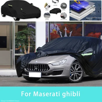 Для Maserati ghibli Наружная защита, полные автомобильные чехлы, Снежный покров, солнцезащитный козырек, Водонепроницаемые пылезащитные внешние автомобильные аксессуары