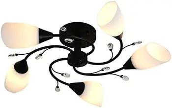 Потолочный светильник Скрытого монтажа - FXCL22 Современный подвесной светильник с черной росписью для Спальни, Прихожей, Кухни и столовой (Bla
