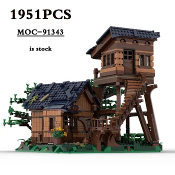 Классический MOC-91343 Лесная обсерватория 21318-Альтернативная Версия Лесного Домика на дереве 1951 шт., Детали для Сборки, Детские игрушки, подарки 