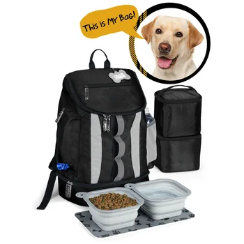 Рюкзак Weekender с откидным дном для собак, аксессуары для собак черного цвета